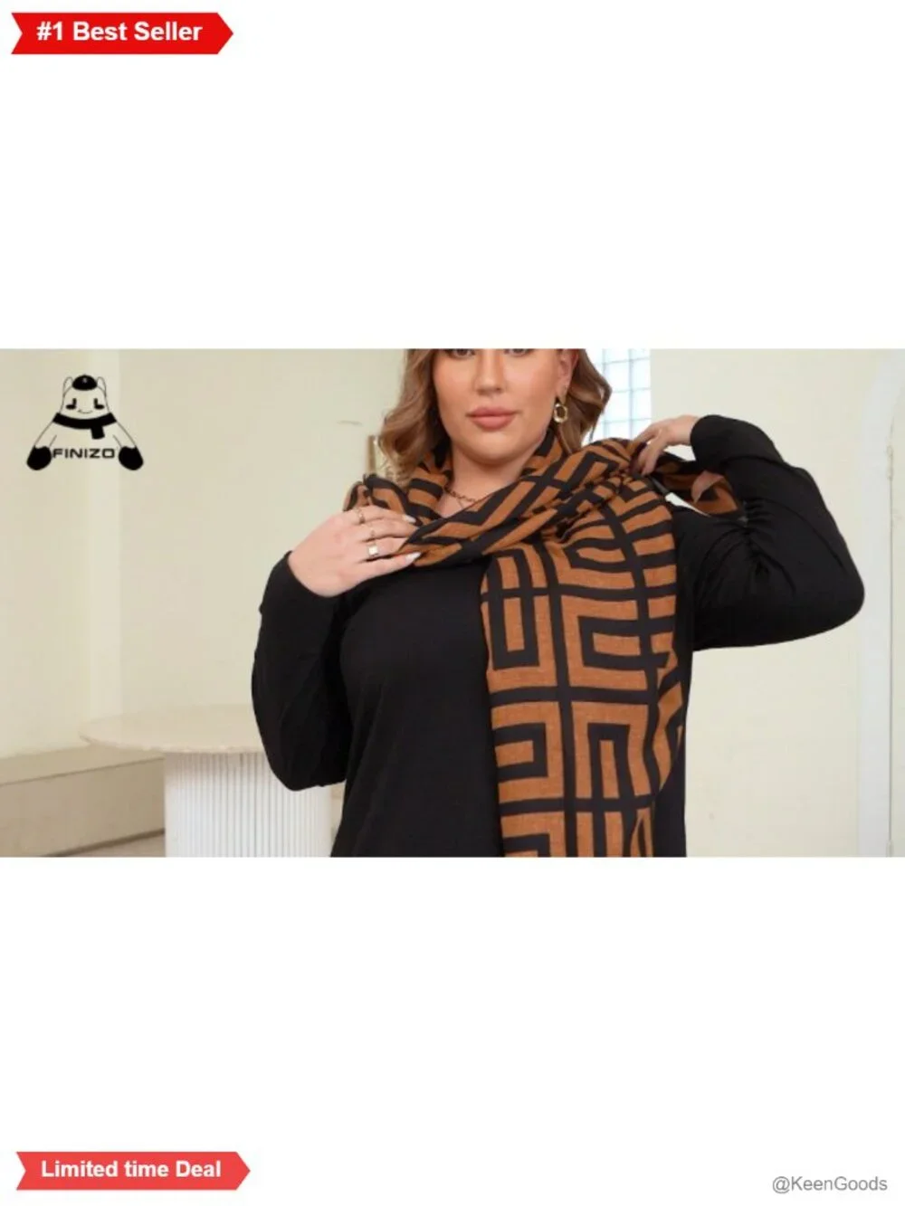 Women's Lightweight Cotton Polyester Blend Scarf Shawl Wrap